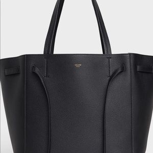 Celine Cabas Phantom in Soft Grained Calfskin Black